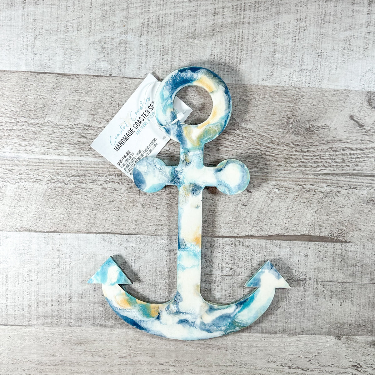 Anchor Wall Art - Wood and Resin Coastal Theme image 2