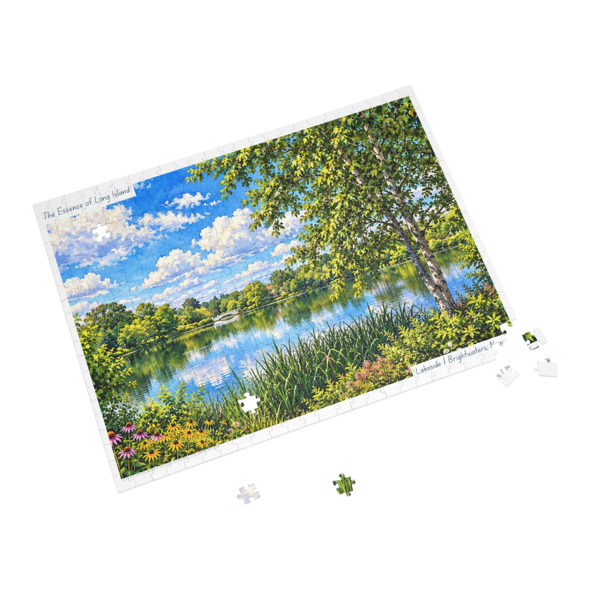Brightwaters, NY – Lakeside Watercolor Jigsaw Puzzle