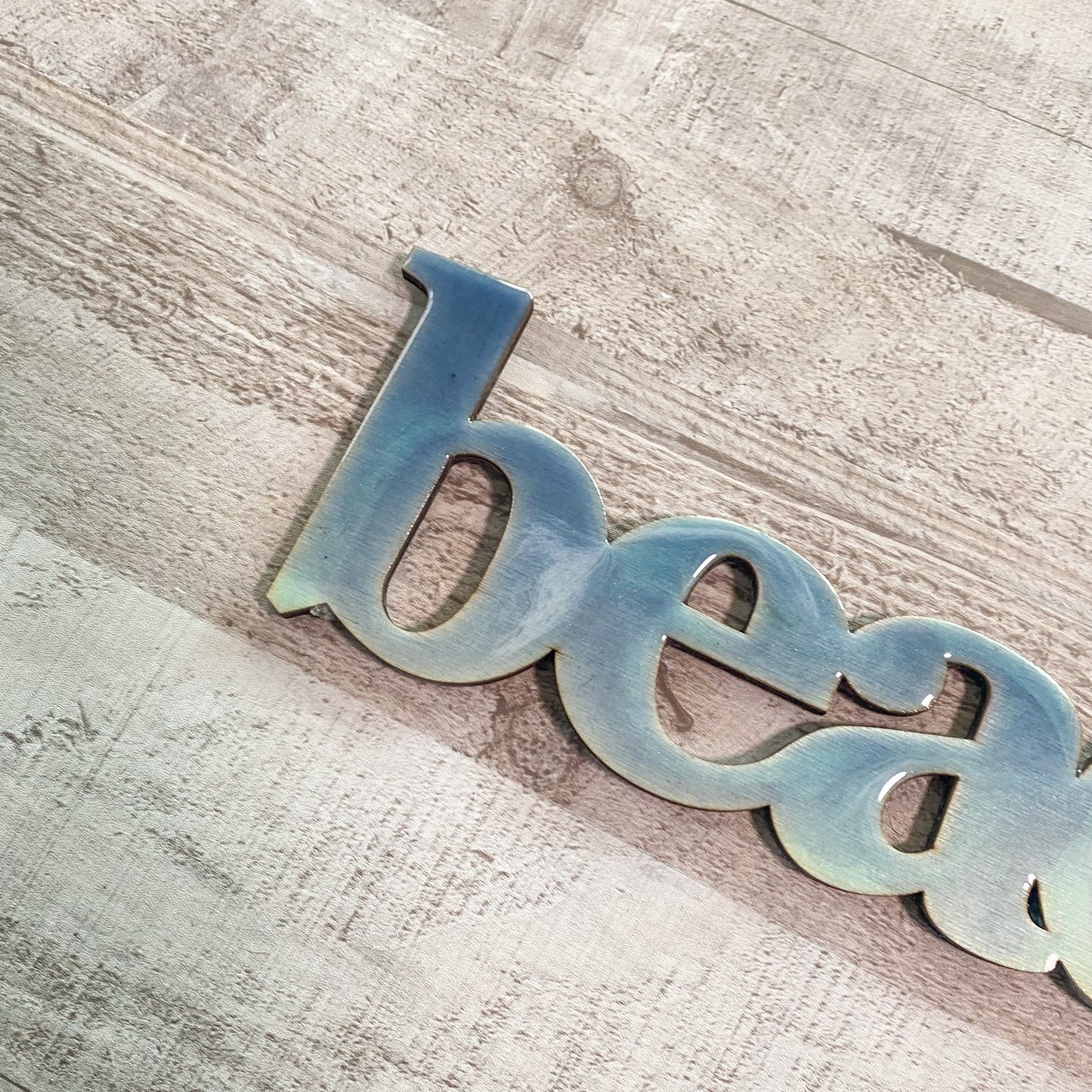 Wood and Resin Letter Art - Beach image 1