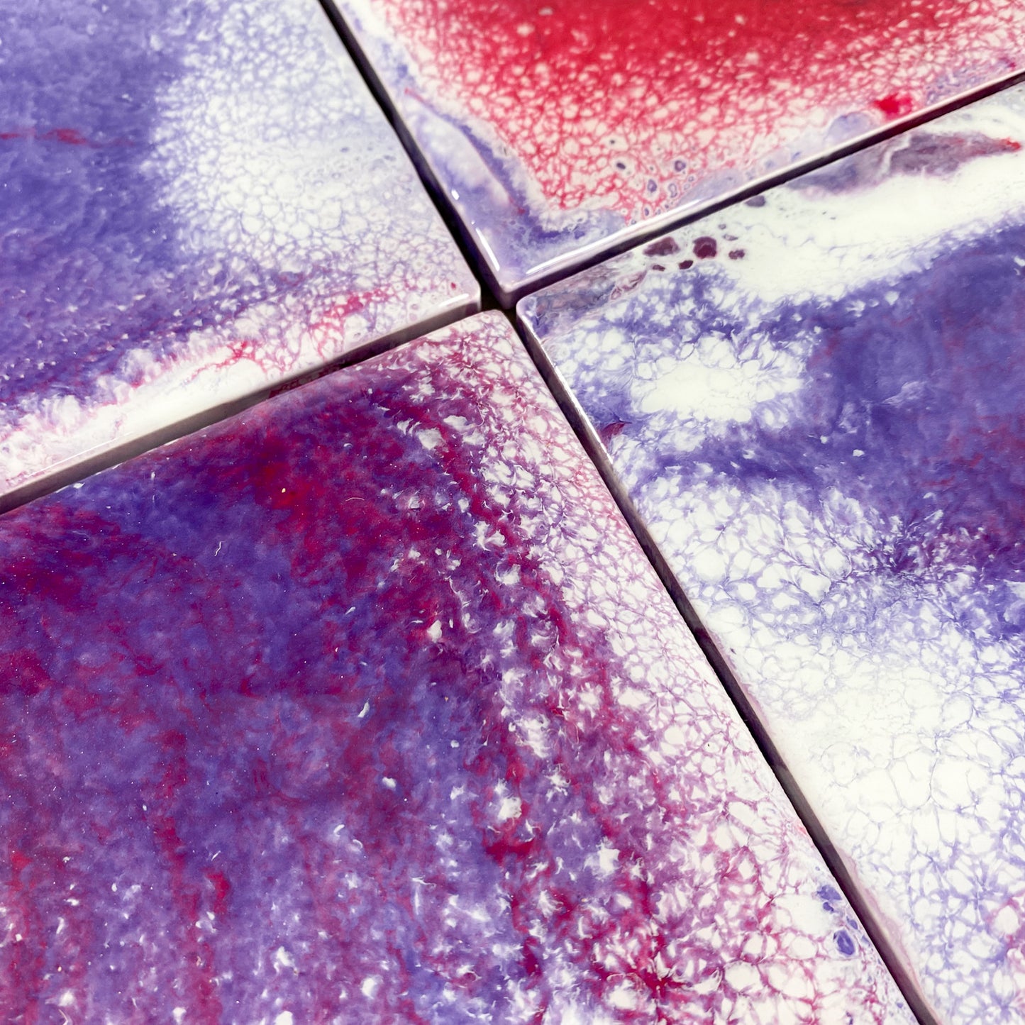 Pink & Purple Crush Handmade Coaster Set image 4