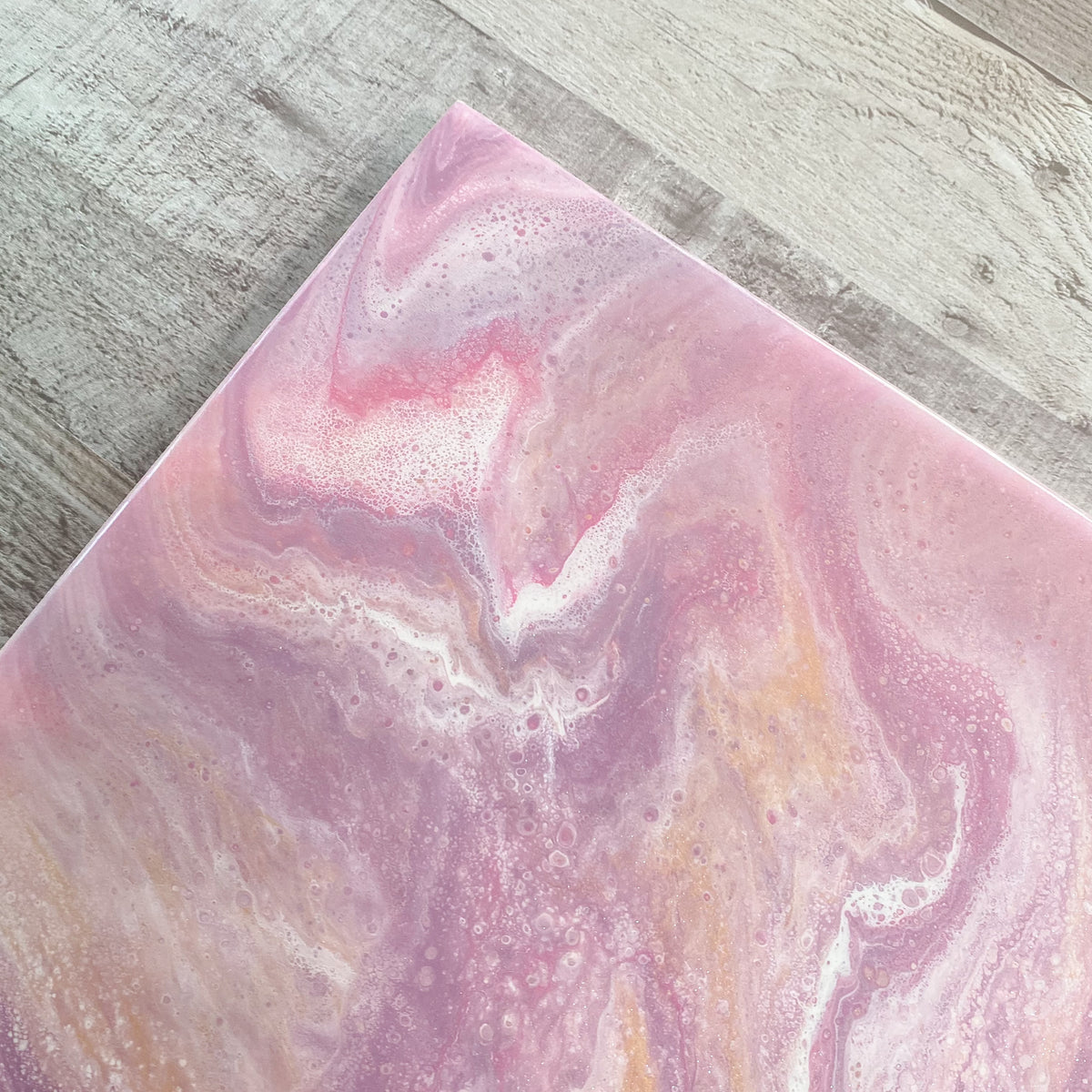 Pink Gemstone Inspired Resin Wall Art image 1