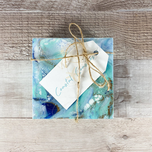Caribbean Delight I Handmade Coaster Set image 1