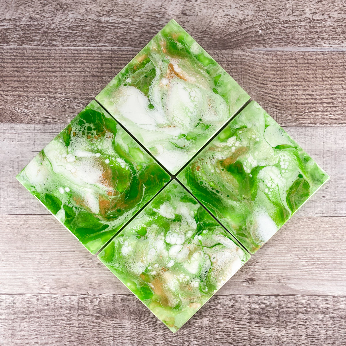 Green & Gold Gift Set - Coaster & Tray Gift Set image 5