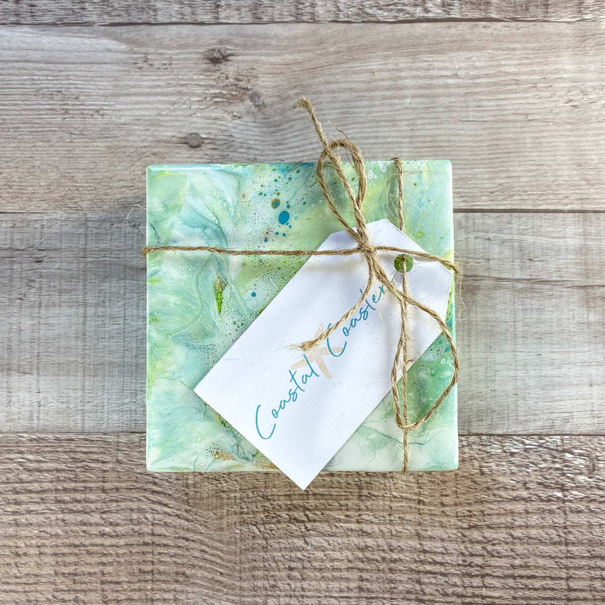 Island Style Handmade Coaster Set image 1