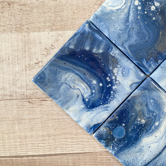 Beachy Waters Handmade Coaster Set image 1
