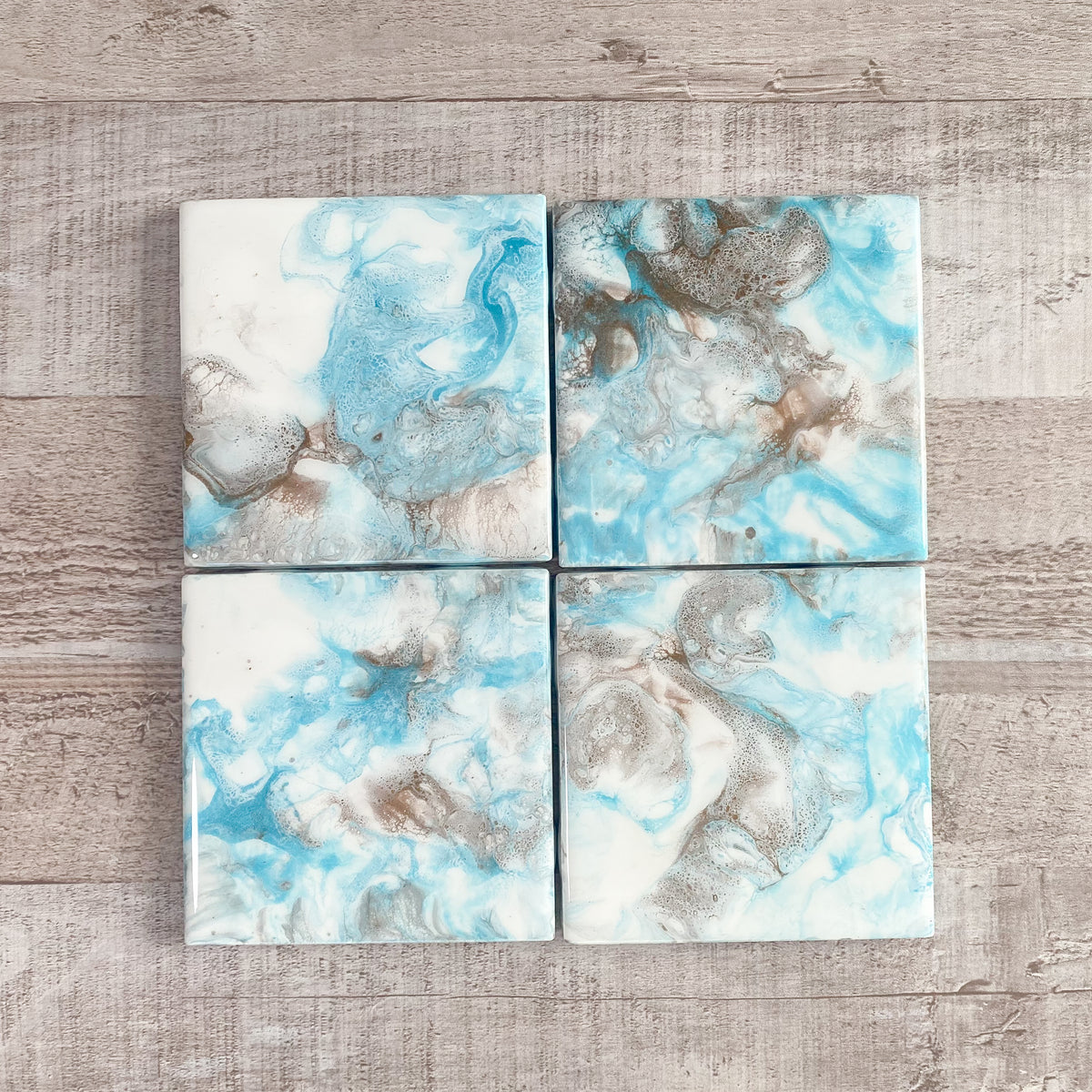 Coastal Home Style Handmade Coaster Set image 0