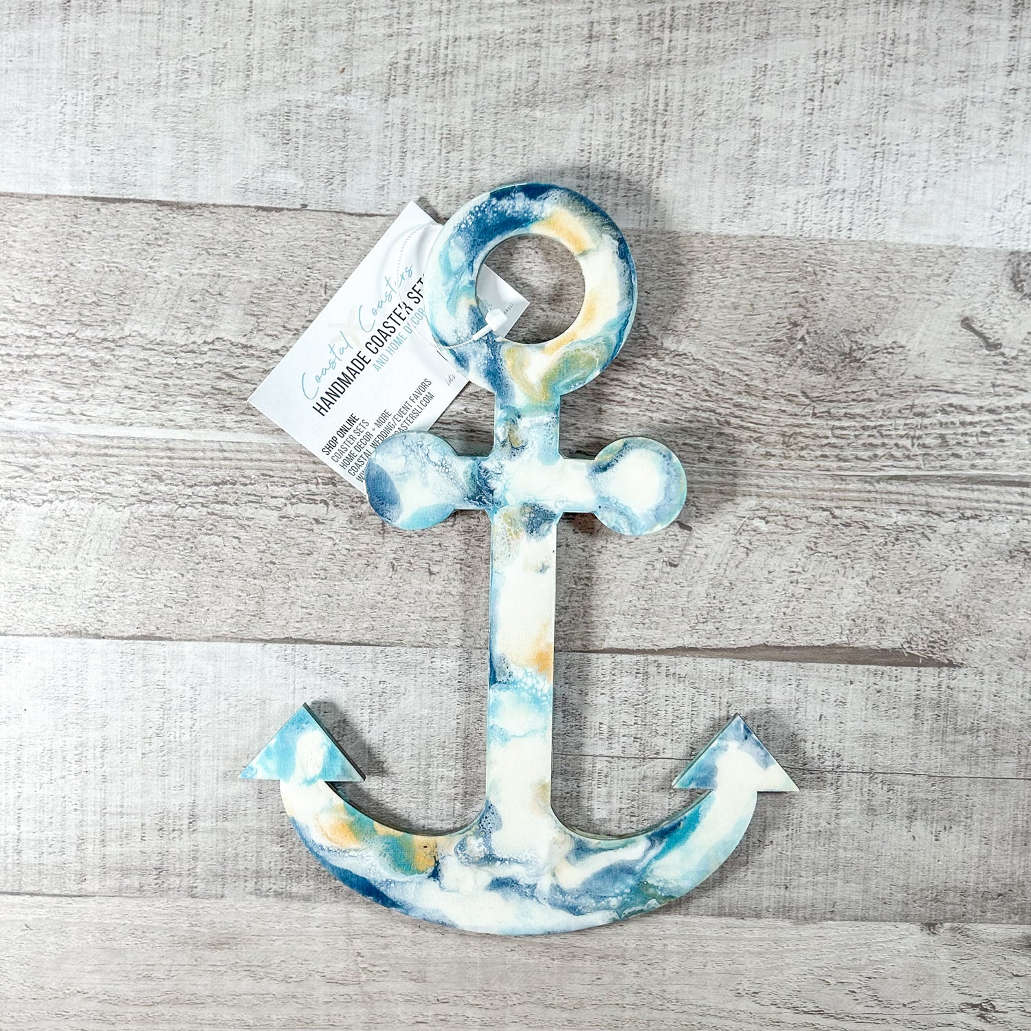 Anchor Wall Art - Wood and Resin Coastal Theme image 2