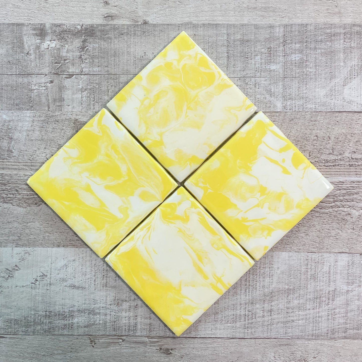 Sunny Yellow Handmade Coaster Set image 3