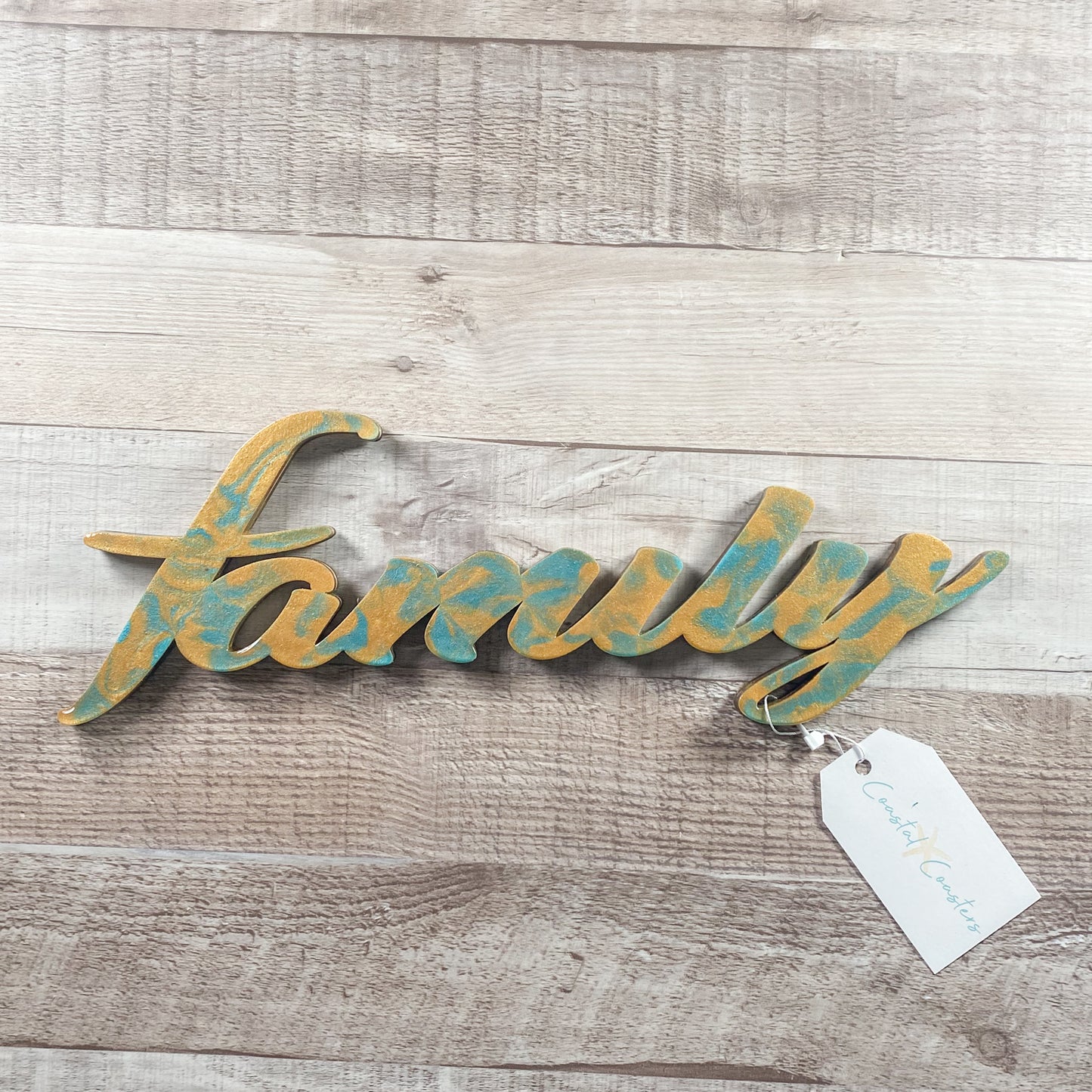 Wood and Resin Letter Art - Family II (small) image 0