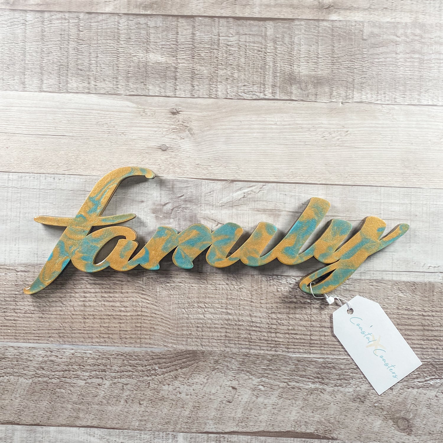 Wood and Resin Letter Art - Family II (small) image 0