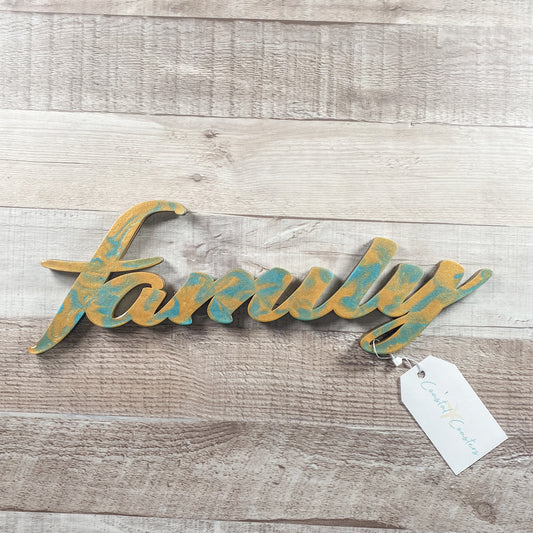Wood and Resin Letter Art - Family II (small) image 0