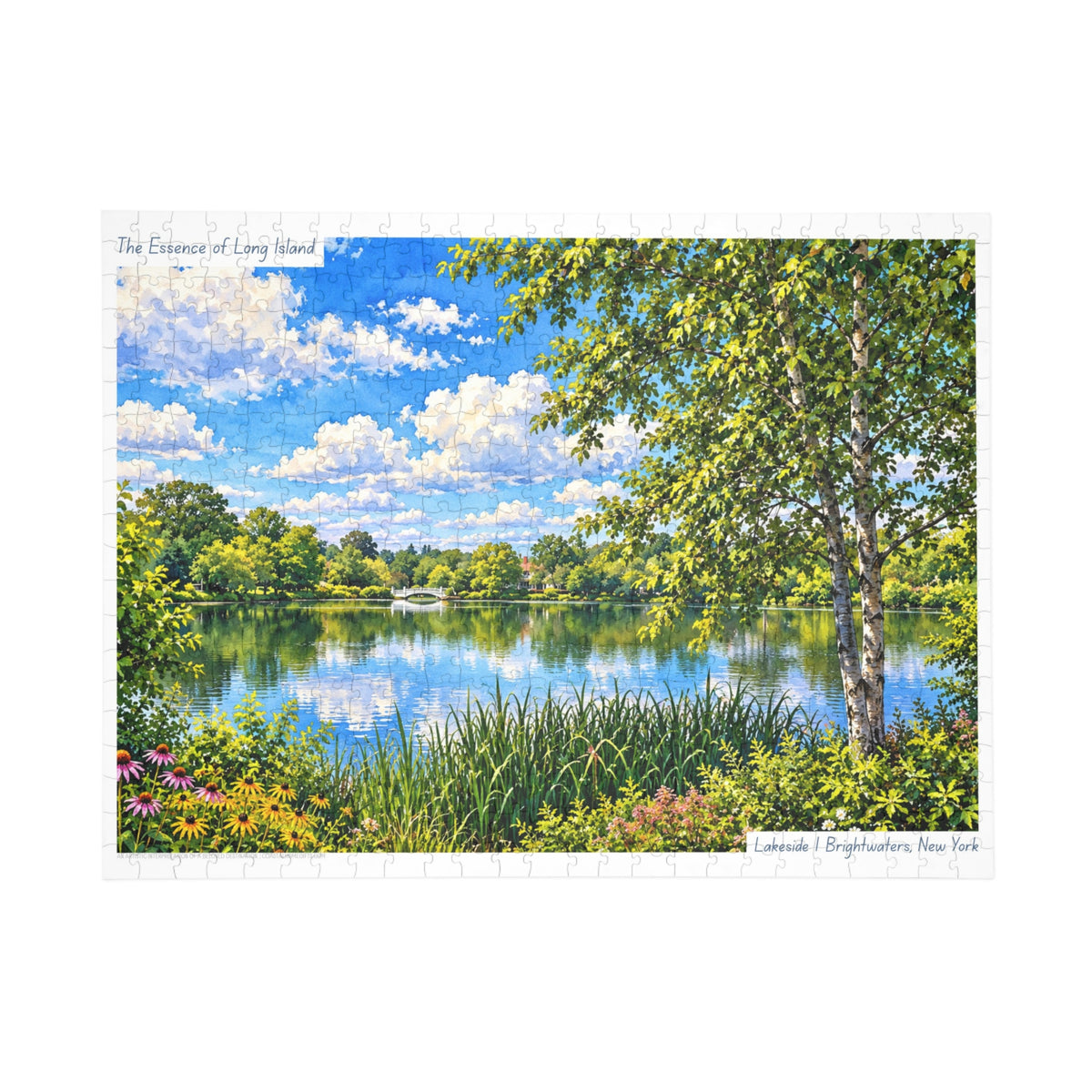 Brightwaters, NY – Lakeside Watercolor Jigsaw Puzzle
