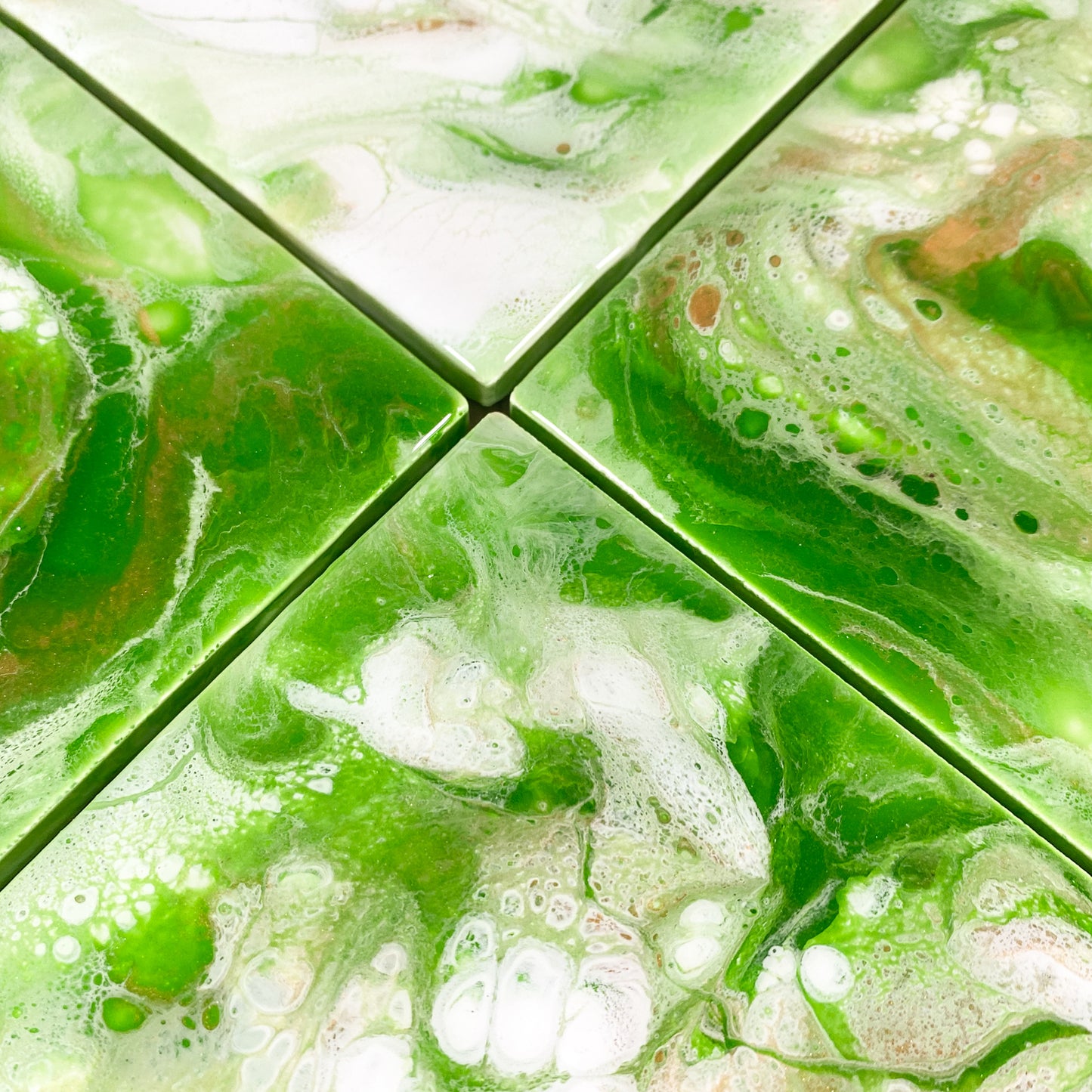 Green & Gold Gift Set - Coaster & Tray Gift Set image 8
