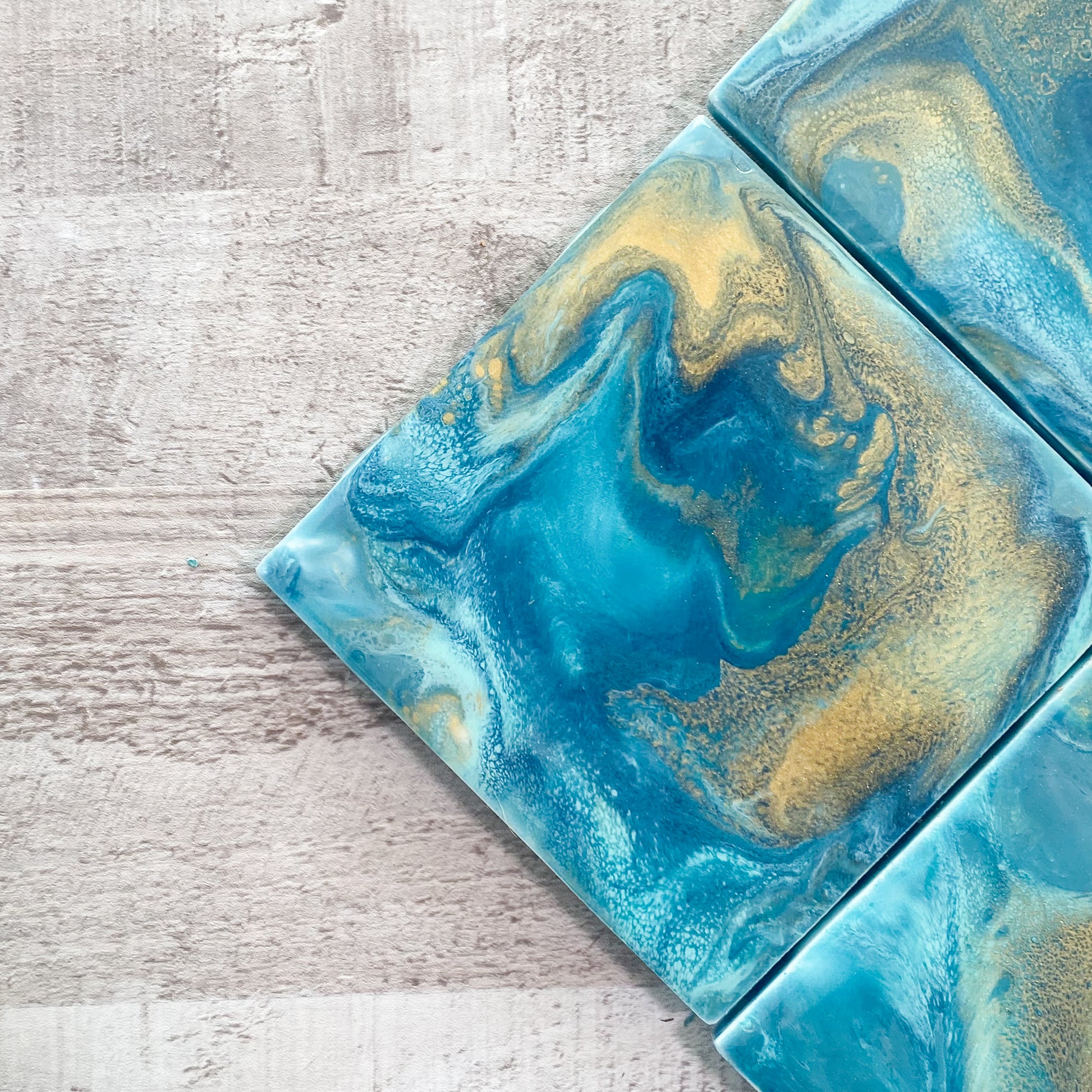 Caribbean Luxury Vibes Handmade Coaster Set image 1