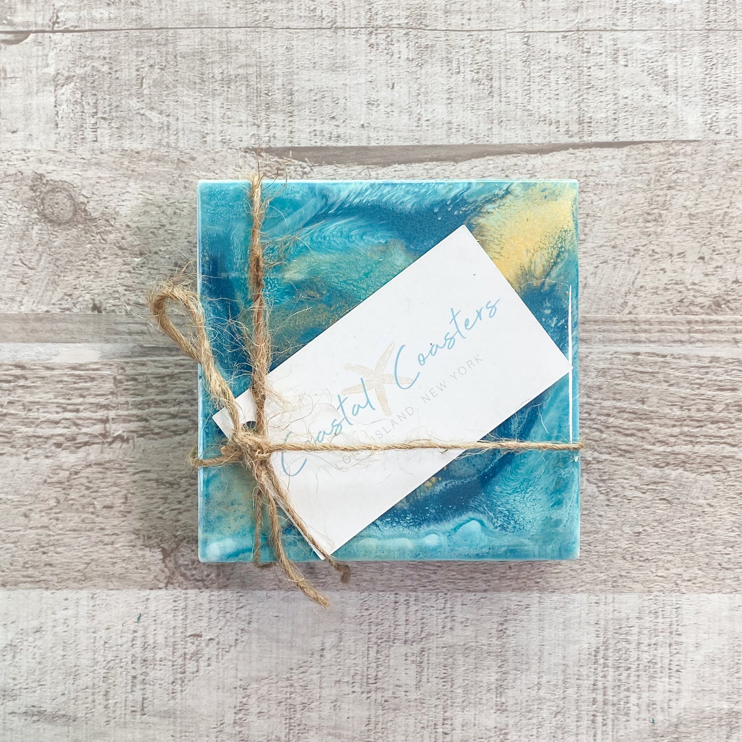 Caribbean Luxury Vibes Handmade Coaster Set image 2