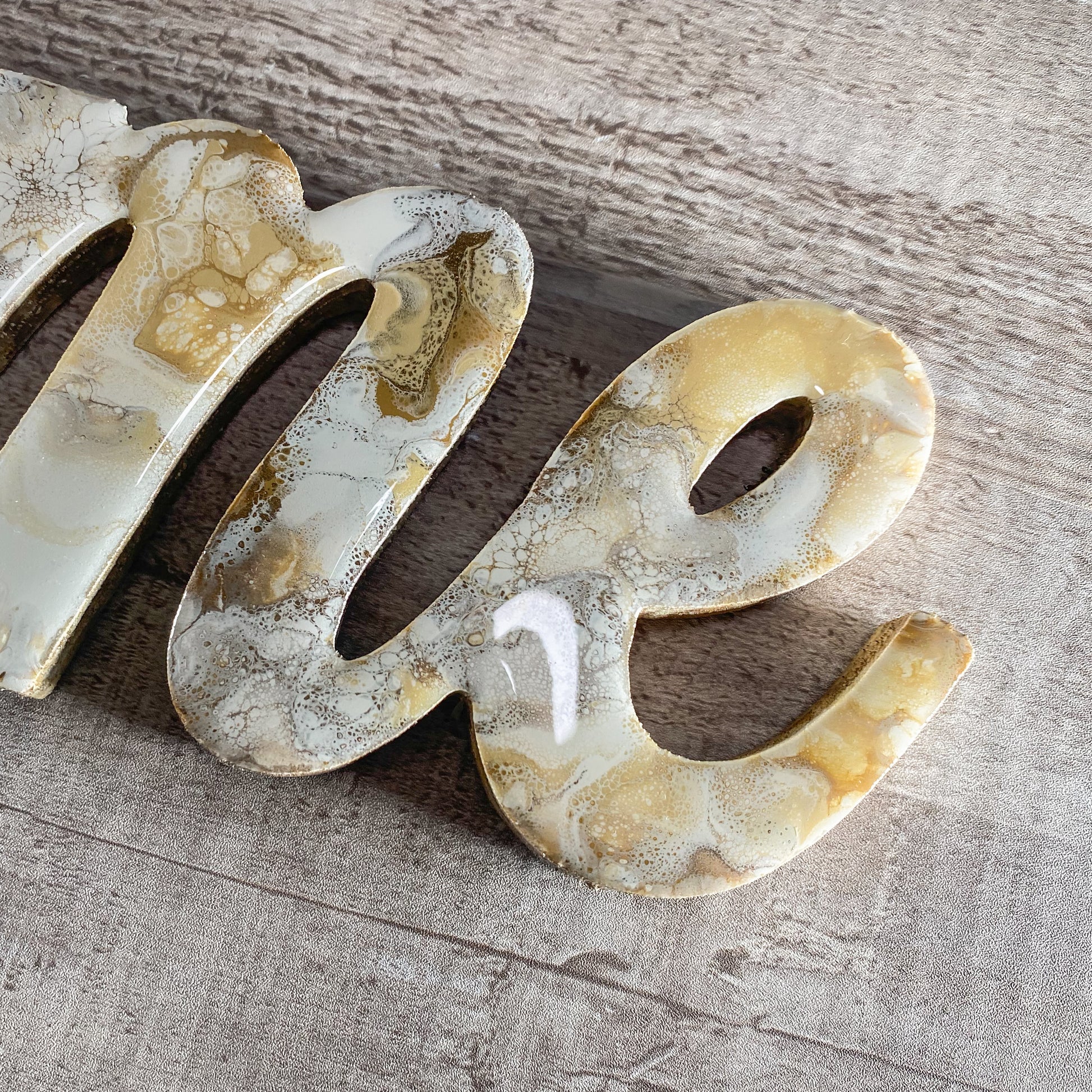 Wood and Resin Letter Art - Welcome image 2