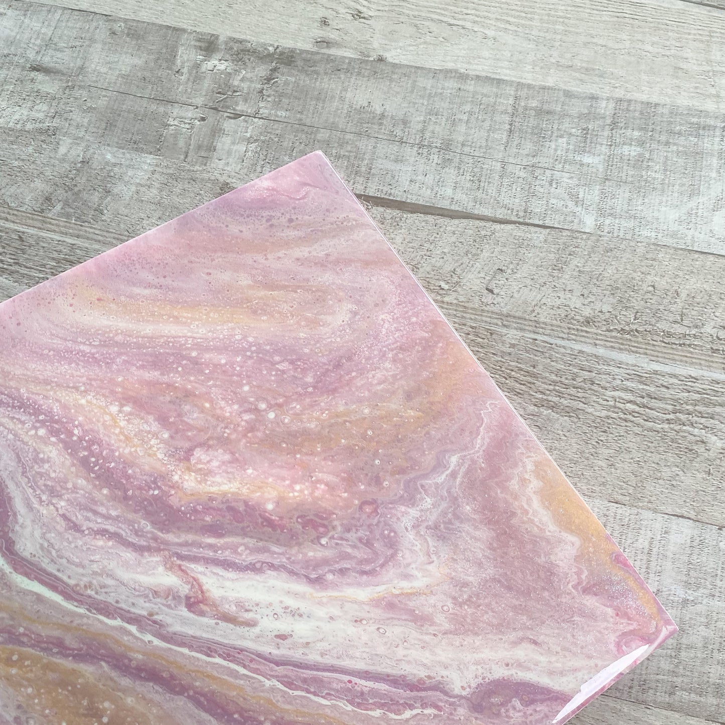 Pink Gemstone Inspired Resin Wall Art image 5