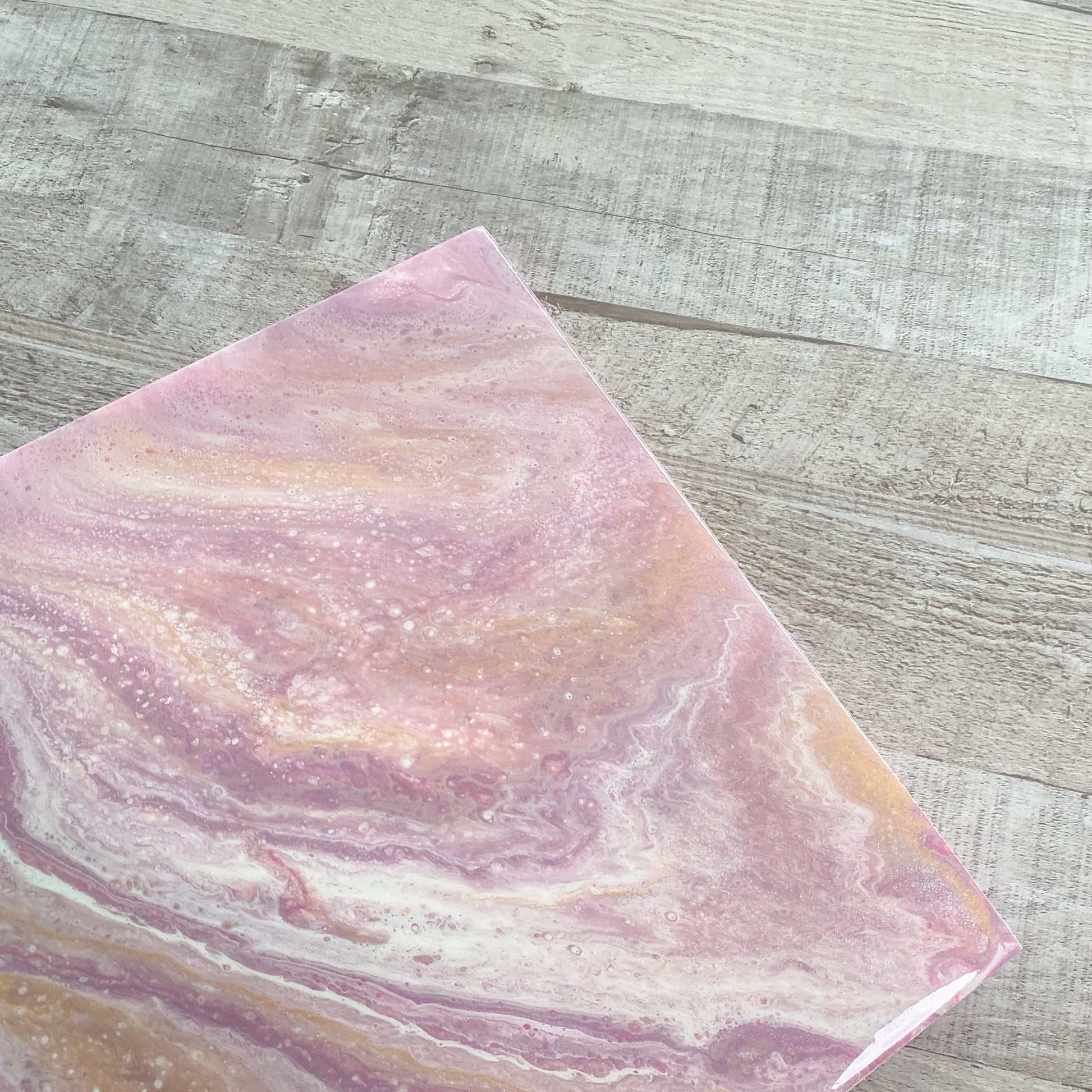 Pink Gemstone Inspired Resin Wall Art image 5
