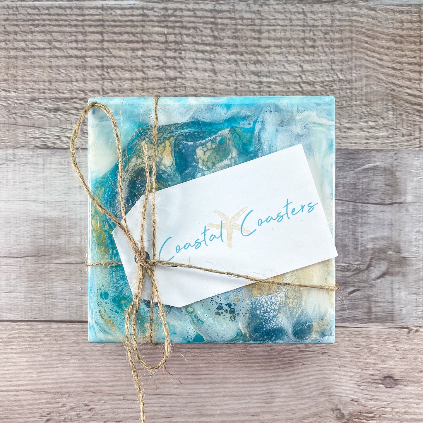Coastal Vibes I Table Coaster Set image 2