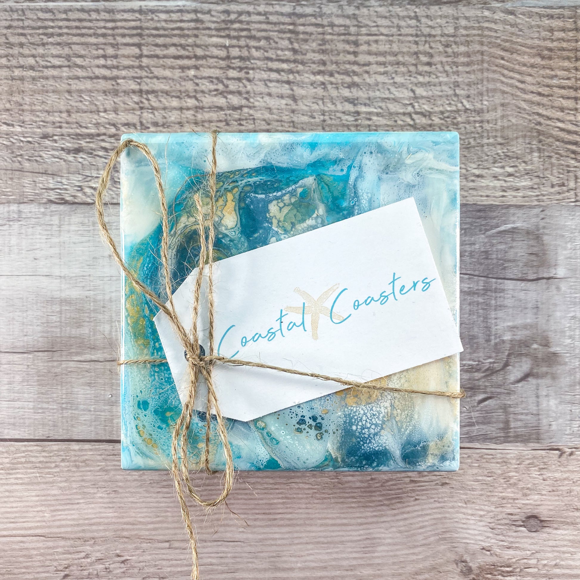 Coastal Vibes I Table Coaster Set image 2