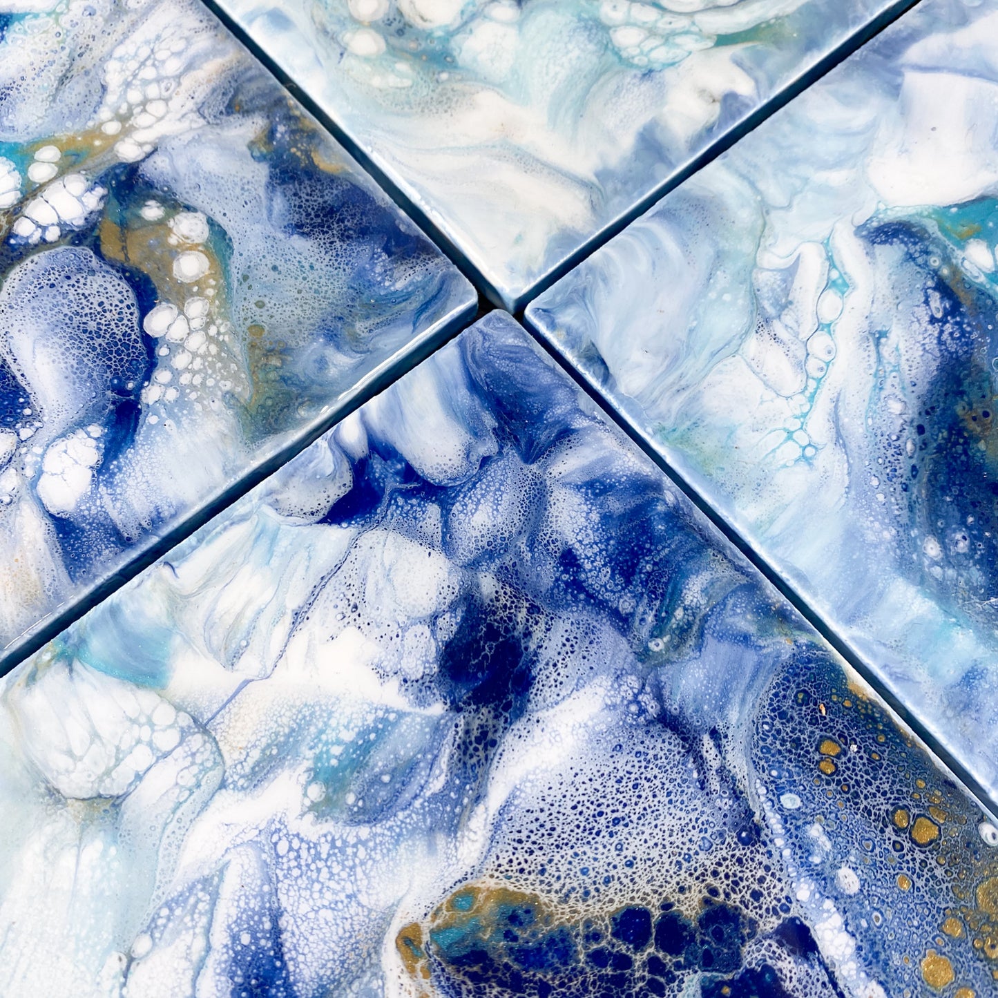 Blue Hues I Handmade Coaster Set image 2