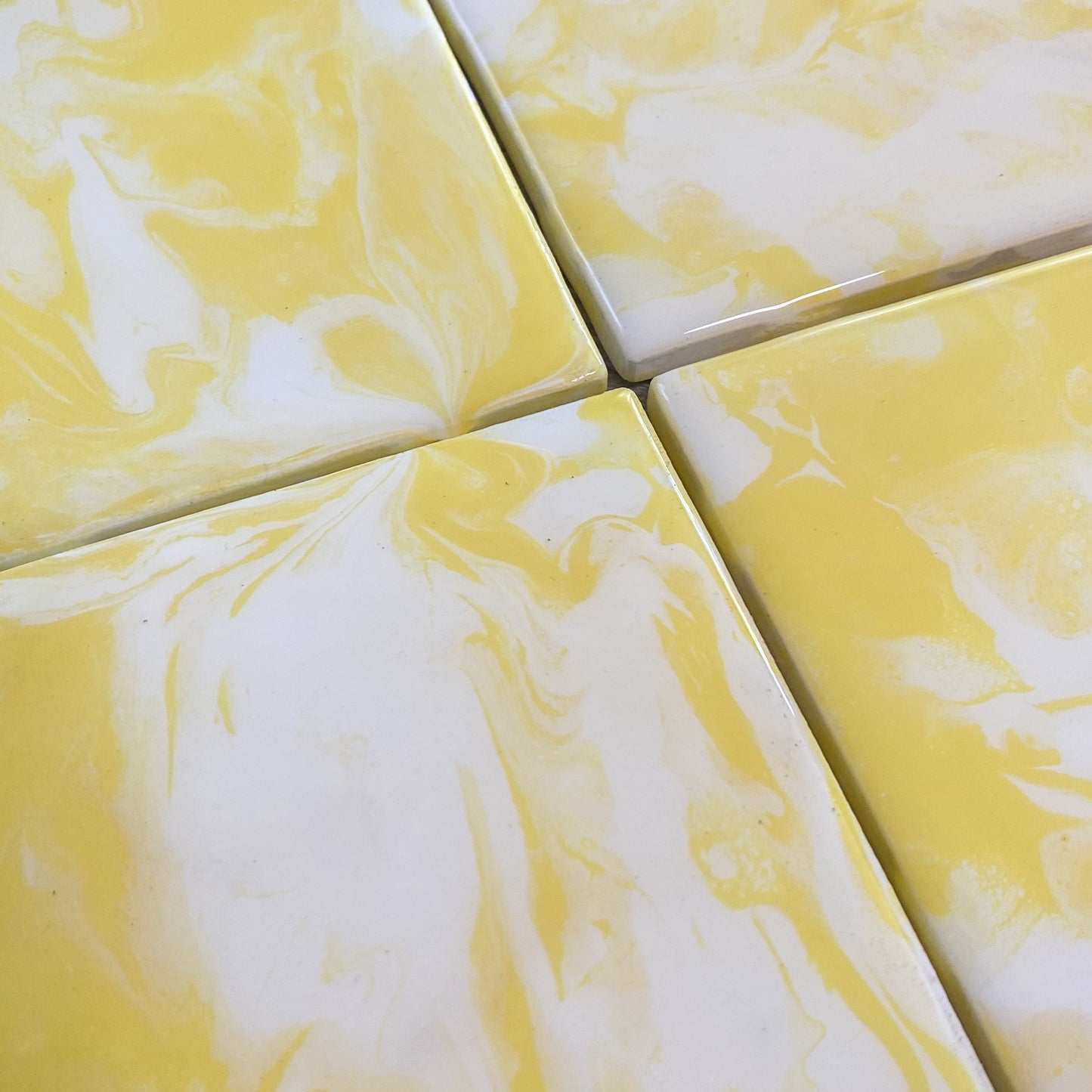 Sunny Yellow Handmade Coaster Set image 4