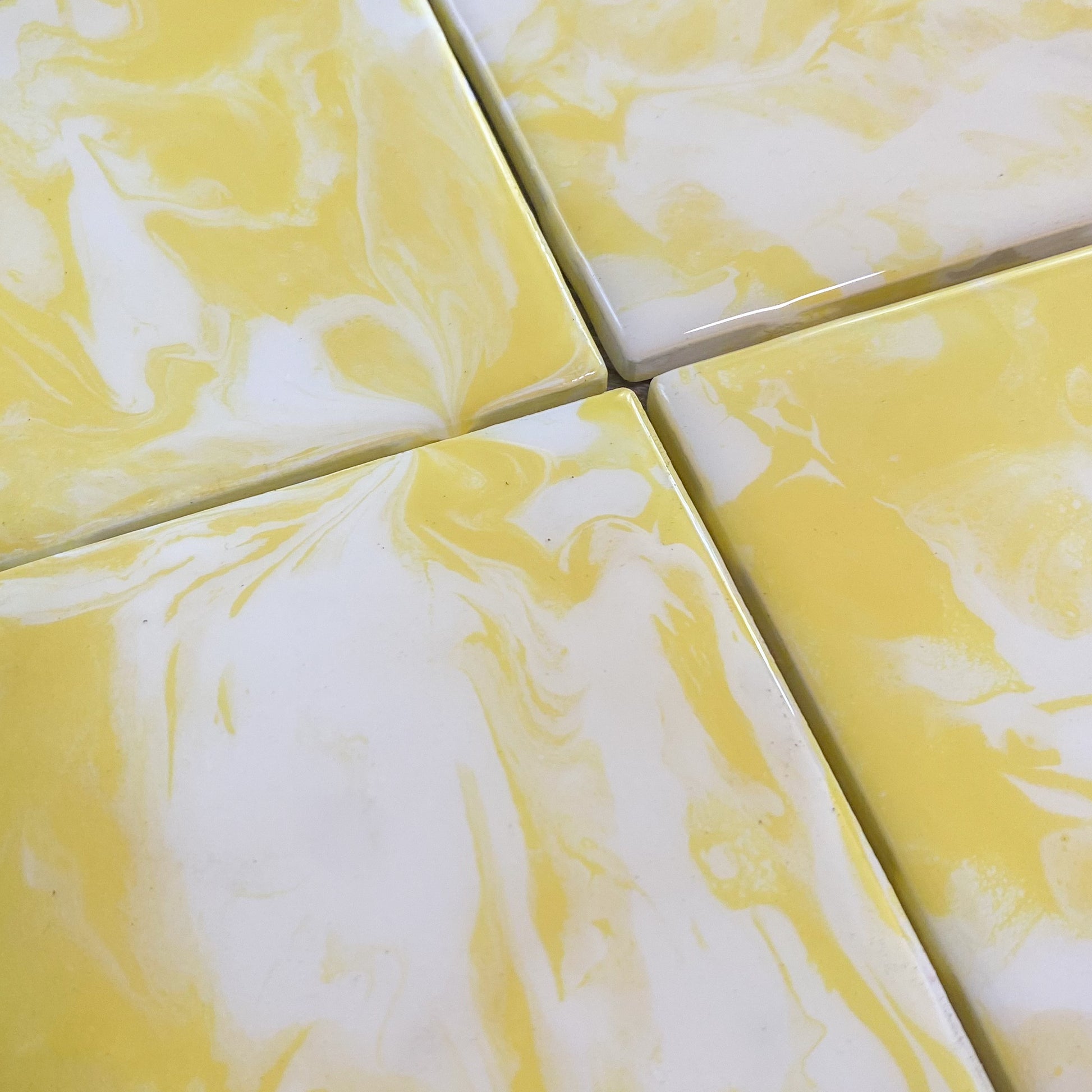 Sunny Yellow Handmade Coaster Set image 4