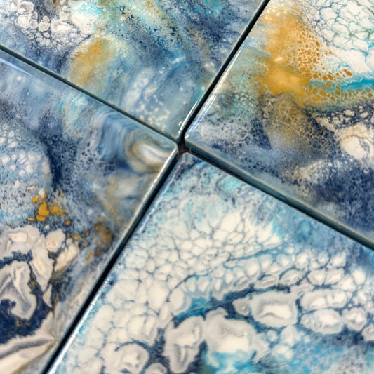 Azure Breeze Handmade Coaster Set image 1