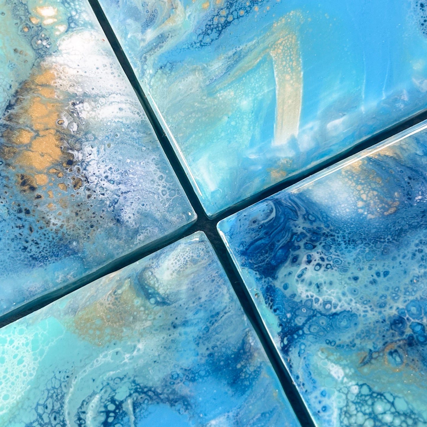 Oceanic Opulence Handmade Coaster Set image 1