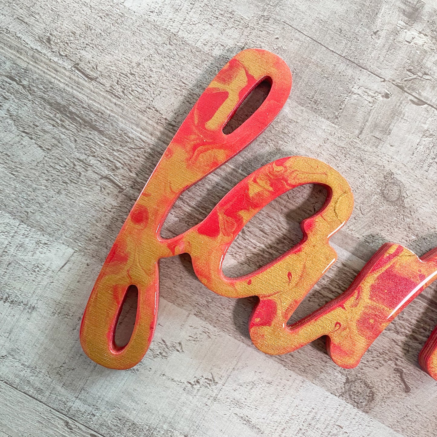 Wood and Resin Letter Art - Family image 1