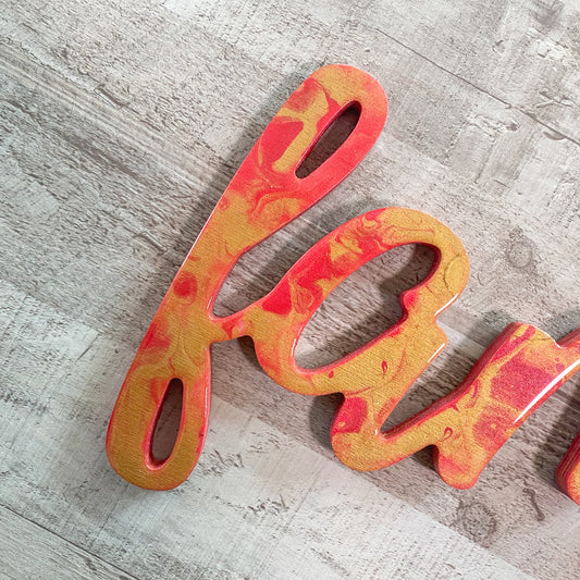 Wood and Resin Letter Art - Family image 1