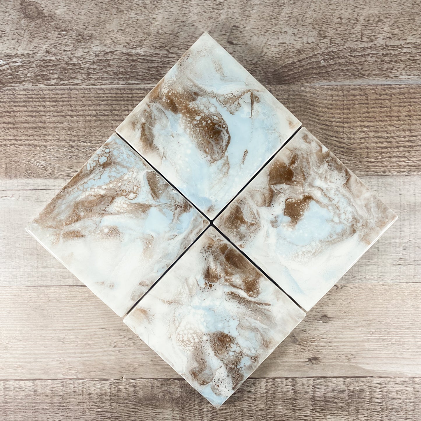 Coastal Swirl Handmade Coaster Set image 0