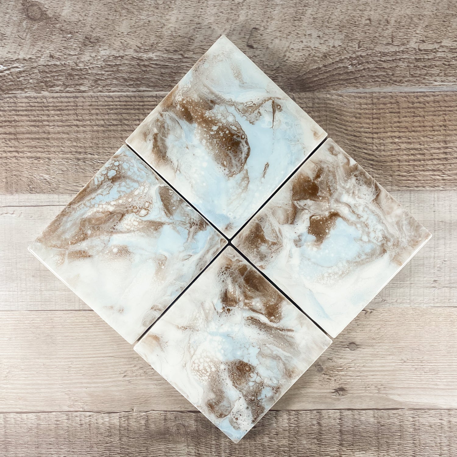 Coastal Swirl Handmade Coaster Set image 0