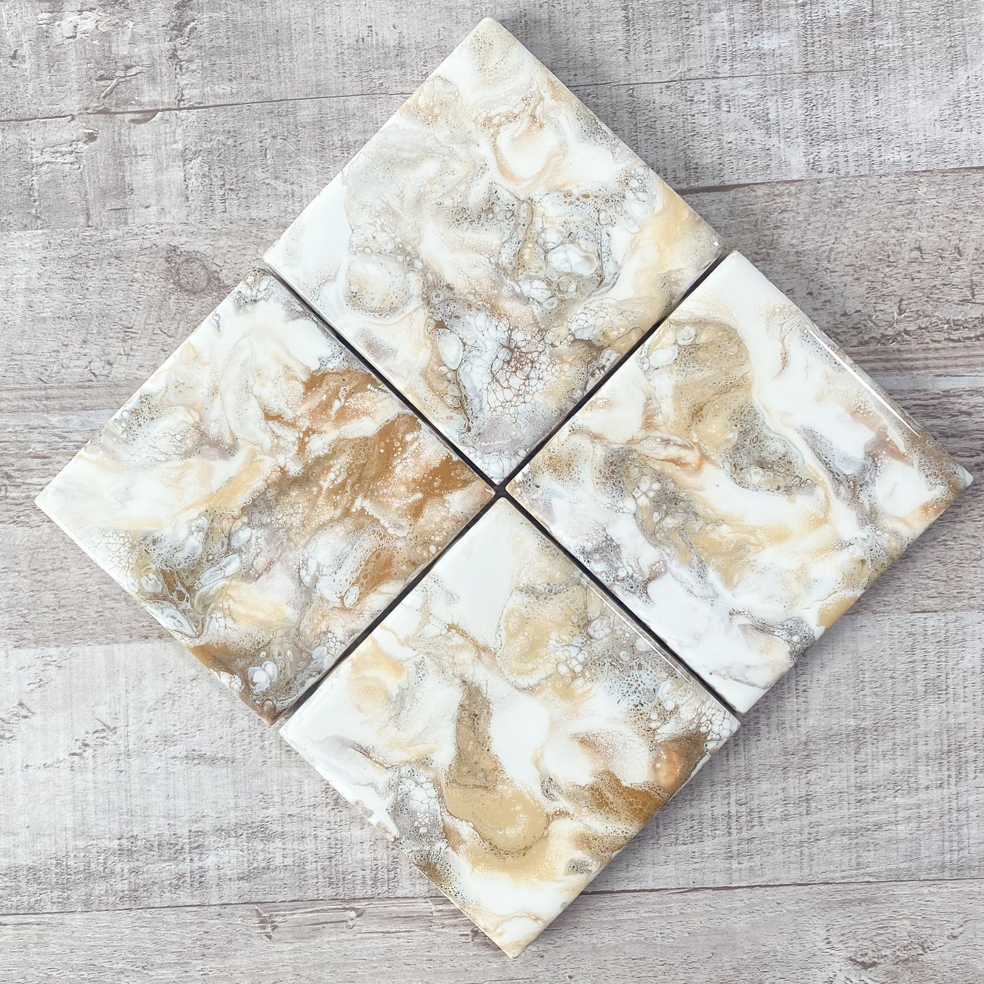 Earthy Elegance Style Handmade Coaster Set image 0