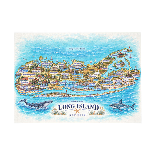 Long Island, New York Map Jigsaw Puzzle