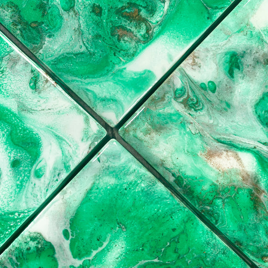 Emerald with Rich Espresso I Table Coaster Set image 1