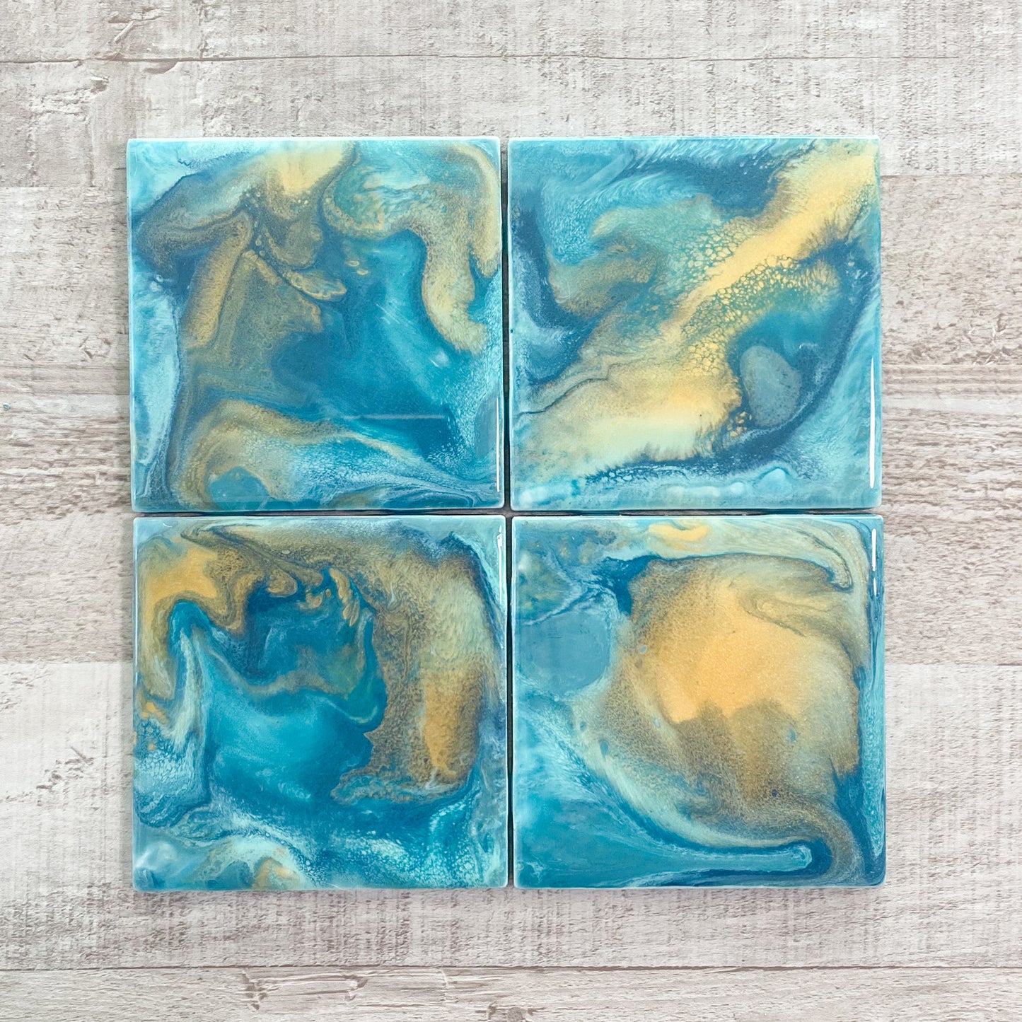 Caribbean Luxury Vibes Handmade Coaster Set image 3
