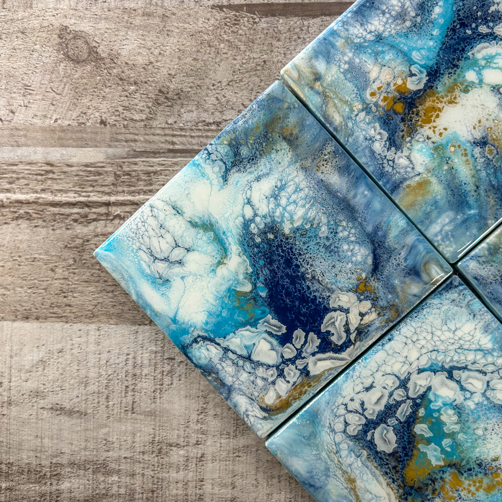 Azure Breeze Handmade Coaster Set image 2