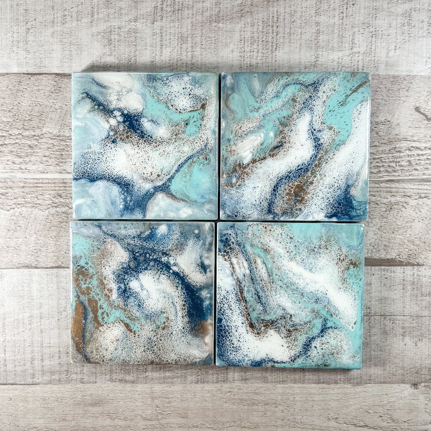 Summer Splash Handmade Coaster Set image 1