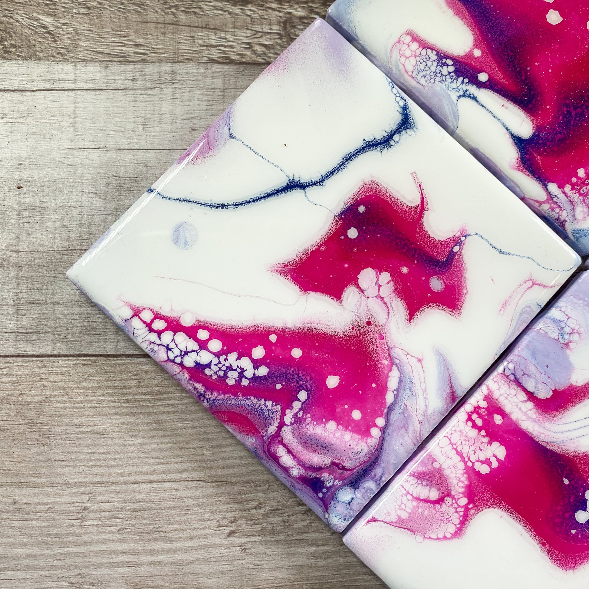 Pink and Purple Swirls - Table Coaster Set image 2