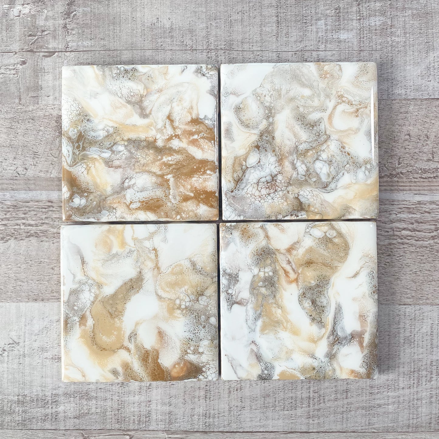 Earthy Elegance Style Handmade Coaster Set image 3