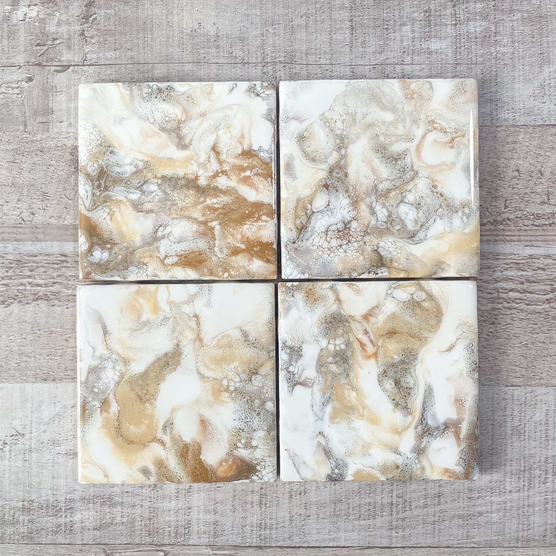 Earthy Elegance Style Handmade Coaster Set image 3