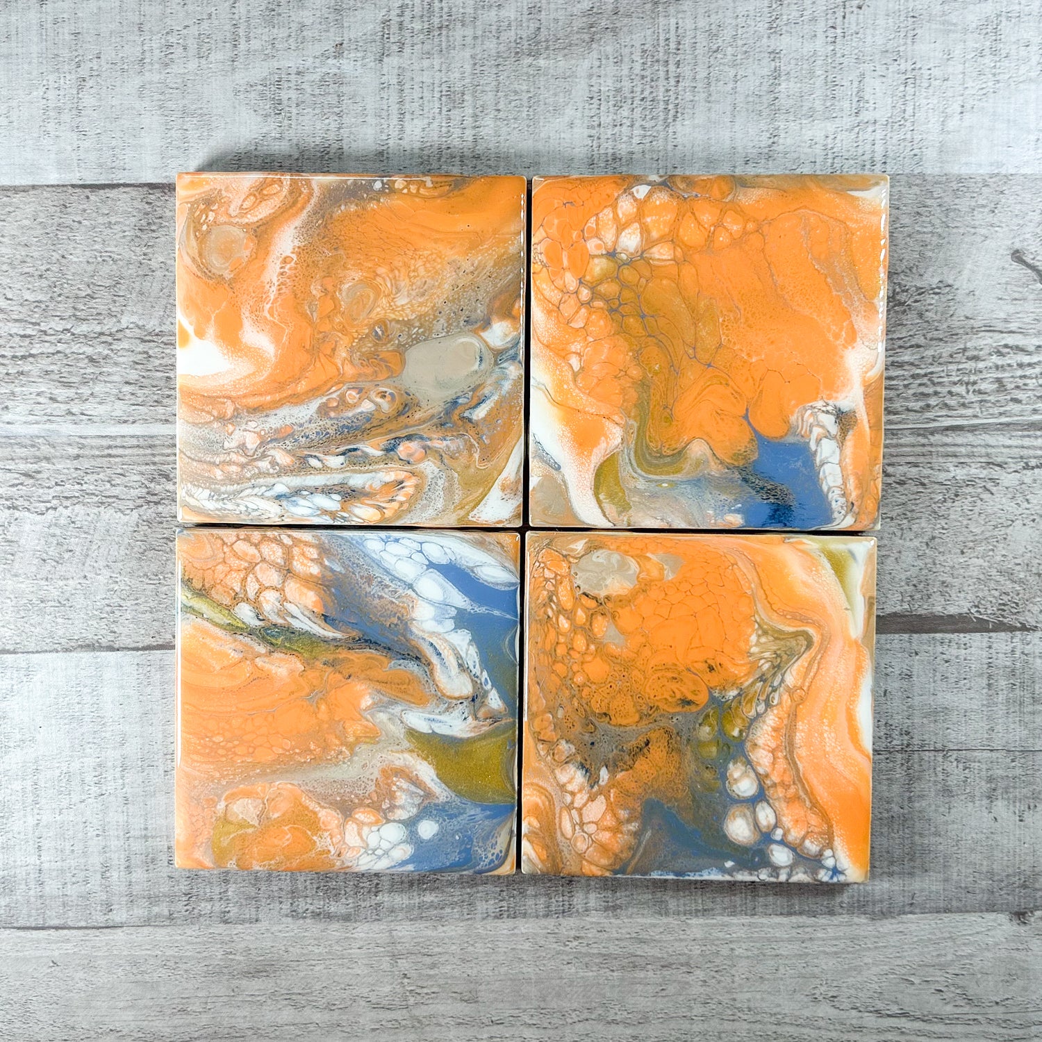 Summer Sunset Vibes Handmade Coaster Set image 4
