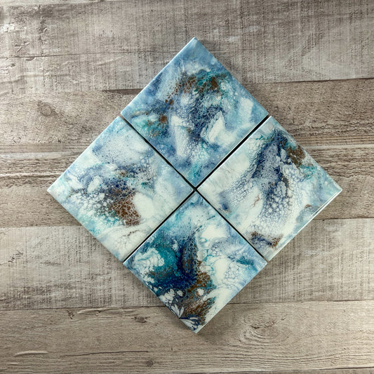 Seaside Chic Handmade Coaster Set image 0