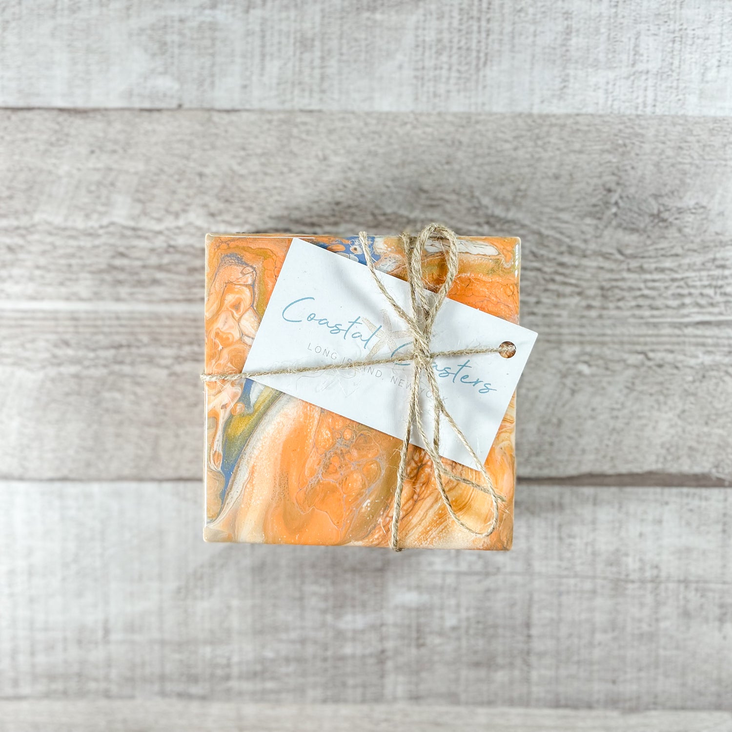 Summer Sunset Vibes Handmade Coaster Set image 2