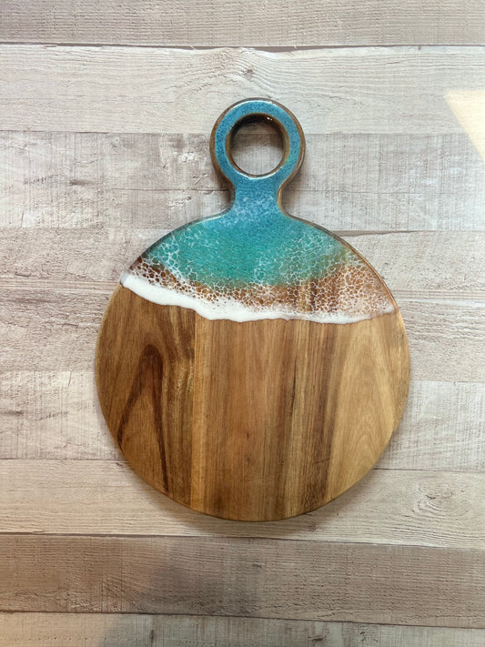Nautical Charcuterie Board with Ocean Resin image 0