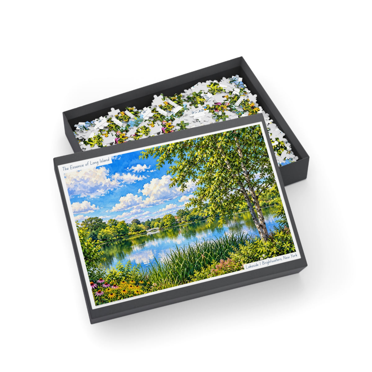Brightwaters, NY – Lakeside Watercolor Jigsaw Puzzle