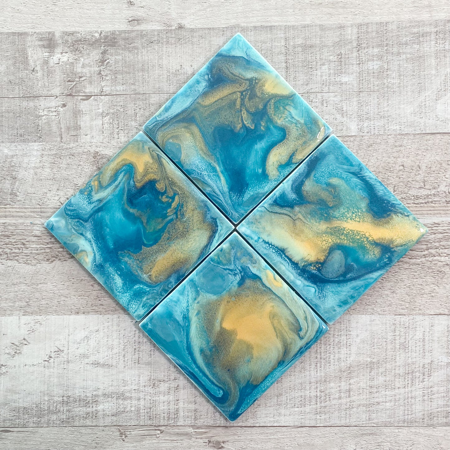 Caribbean Luxury Vibes Handmade Coaster Set image 0