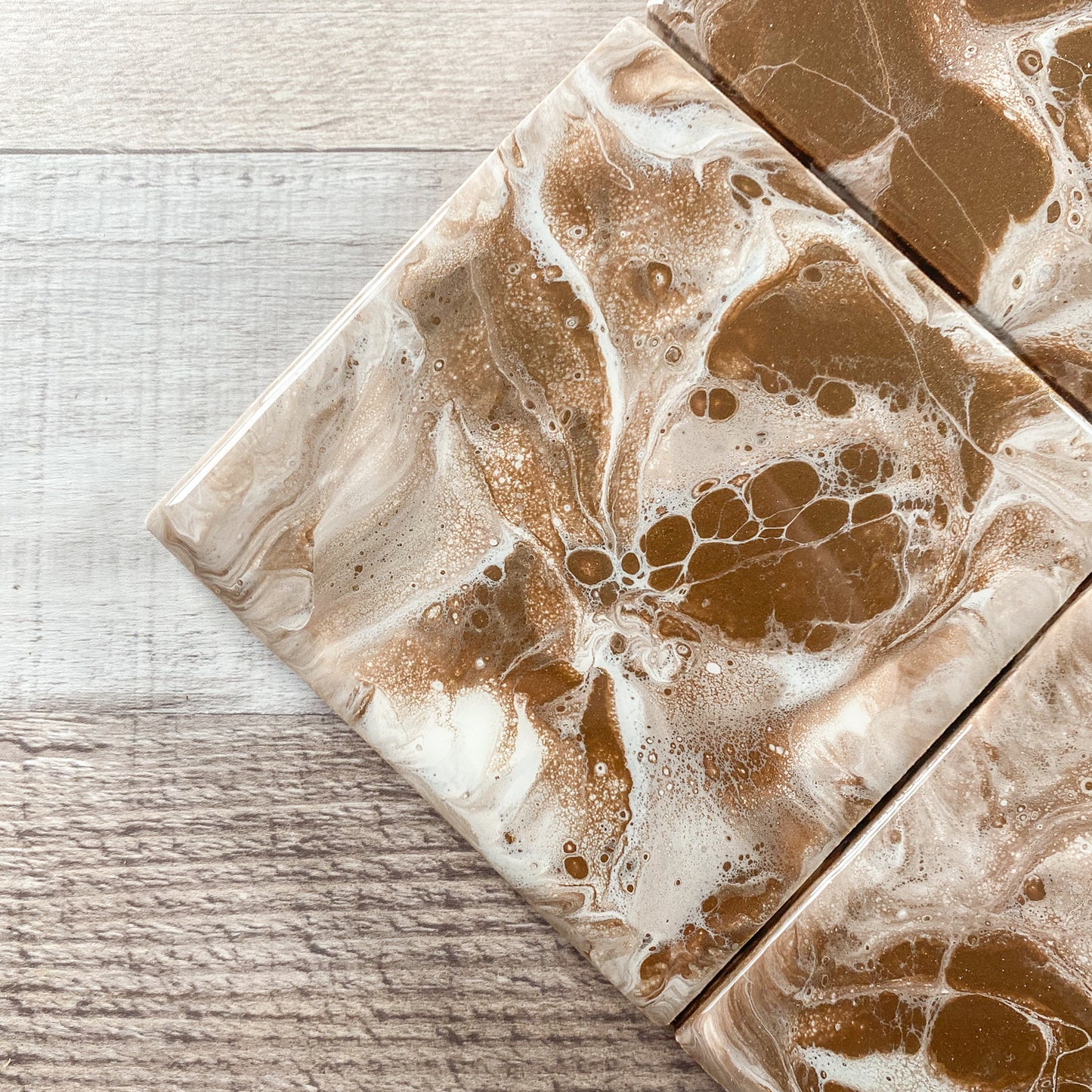 Coffee and Cream Vibes Handmade Coaster Set image 2