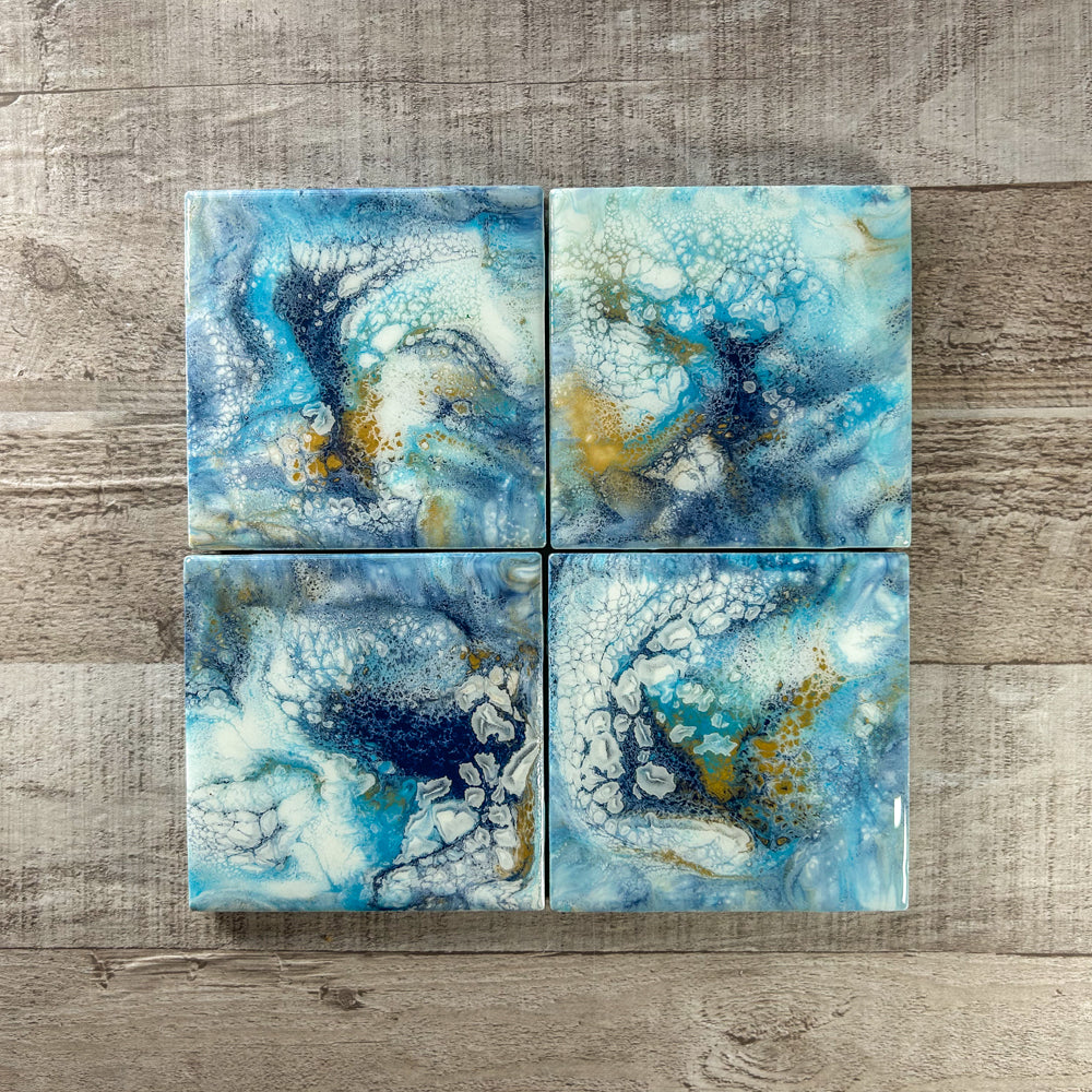 Azure Breeze Handmade Coaster Set image 0